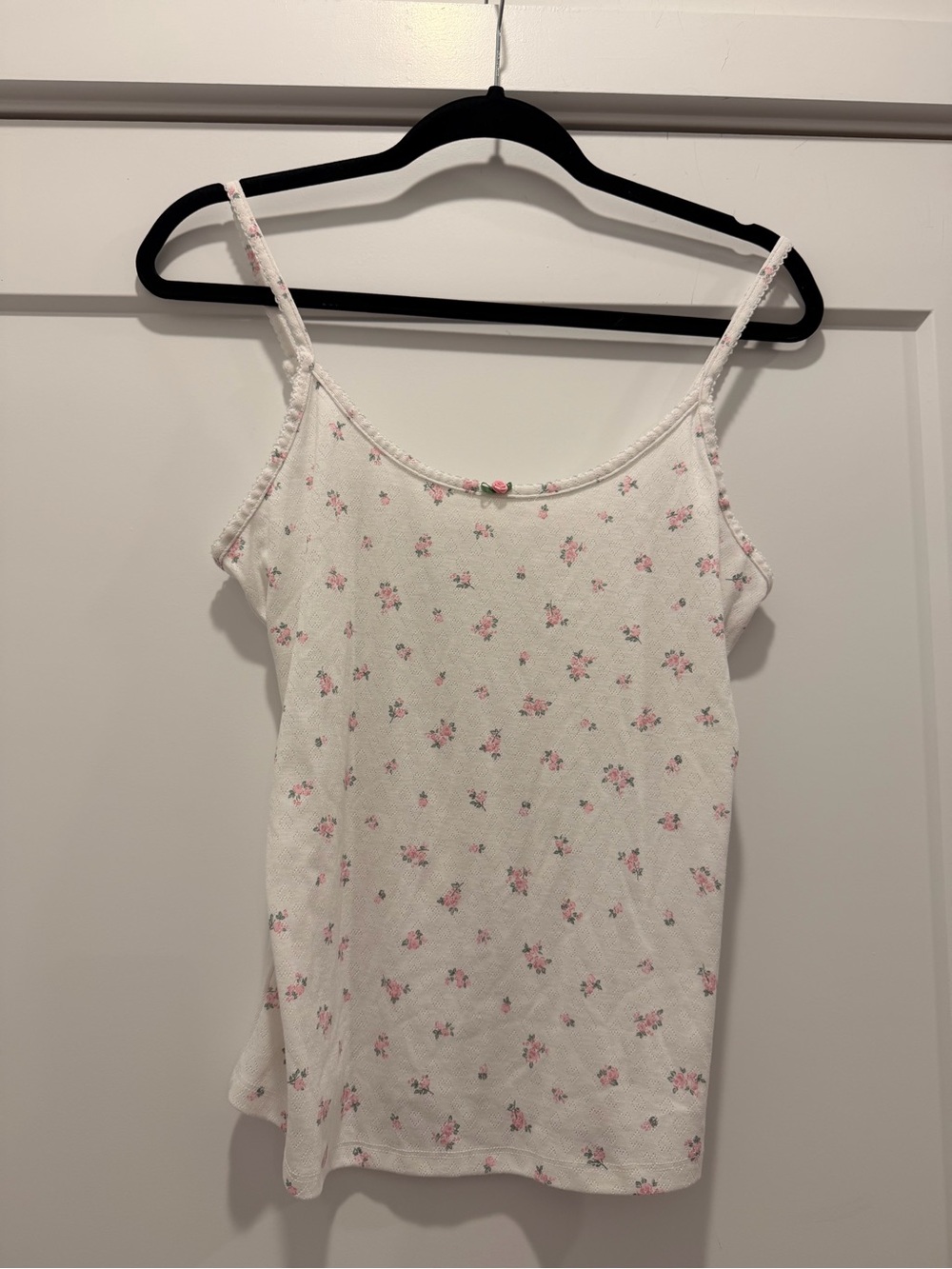 Laura Ashley White Camisole with Pink Floral Print